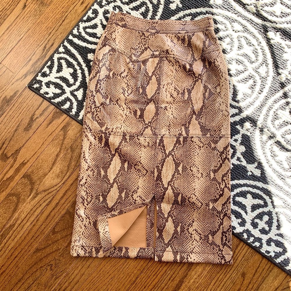 Anthro Current Air Orly snake print midi skirt - Picture 5 of 9